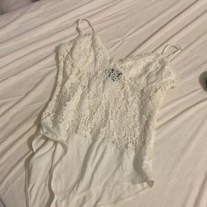 White lace bodysuit